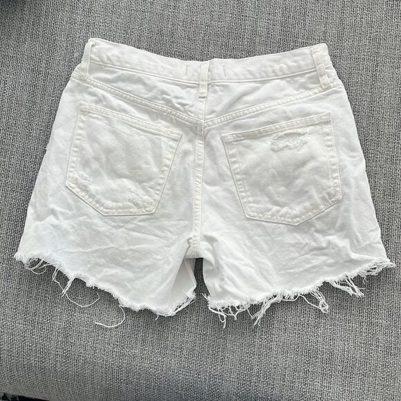 Free People Maggie Midrise Jean Shorts White Size 27 - Picture 8 of 9